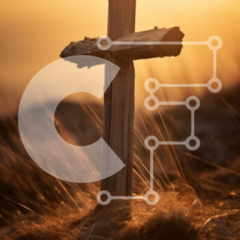 Intra Συλλεκτικό Ξύλινο Παζλ Plywood  4mm - Ξύλινος σταυρός στο ηλιοβασίλεμα Σε Ξύλινο Κουτί - Διαστάσεις Puzzle: 10x10 cm – 25 κομμάτια - Image 1