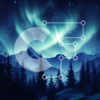 Intra Συλλεκτικό Ξύλινο Παζλ Plywood 4mm - Μαγευτικό χειμερινό τοπίο με το βόρειο σέλας Σε Ξύλινο Κουτί - Διαστάσεις: 10x10 cm – 25 κομμάτια - Image 1