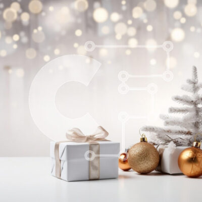 Intra Συλλεκτικό Ξύλινο Παζλ Plywood  4mm - Εορταστική σκηνή διακοπών με κουτί δώρου και χριστουγεννιάτικο δέντρο Σε Ξύλινο Κουτί - Διαστάσεις: 10x10 cm – 25 κομμάτια - Image 1