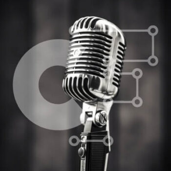 Intra Συλλεκτικό Ξύλινο Παζλ Plywood  4mm - Vintage μικρόφωνο σε σκούρο φόντο Σε Ξύλινο Κουτί - Διαστάσεις: 10x10 cm – 25 κομμάτια - Image 1