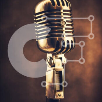 Intra Συλλεκτικό Ξύλινο Παζλ Plywood  4mm - Vintage μικρόφωνο σε σκούρο φόντο Σε Ξύλινο Κουτί - Διαστάσεις: 10x10 cm – 25 κομμάτια - Image 1