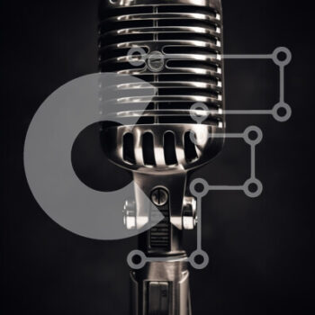 Intra Συλλεκτικό Ξύλινο Παζλ Plywood  4mm - Vintage μικρόφωνο σε σκοτεινό φόντο Σε Ξύλινο Κουτί - Διαστάσεις: 10x10 cm – 25 κομμάτια - Image 1