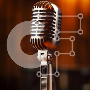 Intra Συλλεκτικό Ξύλινο Παζλ Plywood  4mm - Vintage μικρόφωνο σε ξύλινη επιφάνεια Σε Ξύλινο Κουτί - Διαστάσεις: 10x10 cm – 25 κομμάτια - Image 1