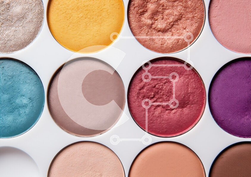 Intra Συλλεκτικό Ξύλινο Παζλ Plywood  4mm - Πολύχρωμη παλέτα σκιών ματιών Σε Ξύλινο Κουτί - Διαστάσεις Puzzle: 10x10 cm – 25 κομμάτια