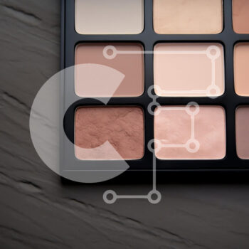 Intra Συλλεκτικό Ξύλινο Παζλ Plywood  4mm - Παλέτα μακιγιάζ με ουδέτερες αποχρώσεις Σε Ξύλινο Κουτί - Διαστάσεις Puzzle: 10x10 cm – 25 κομμάτια - Image 1