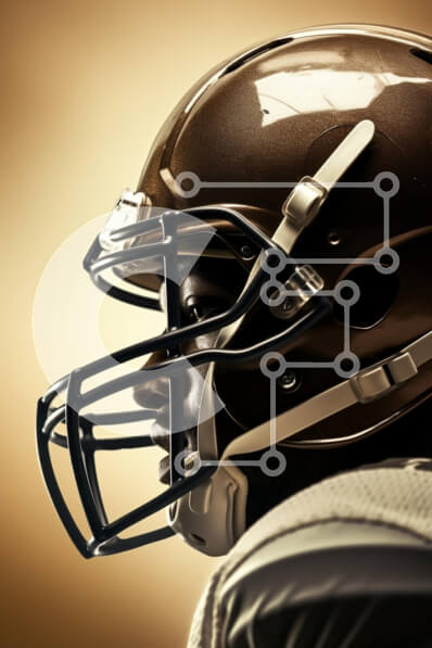 Intra Συλλεκτικό Ξύλινο Παζλ Plywood  4mm - Προφίλ ενός ποδοσφαιριστή με καφέ κράνος Σε Ξύλινο Κουτί - Διαστάσεις Puzzle: 10x10 cm – 25 κομμάτια