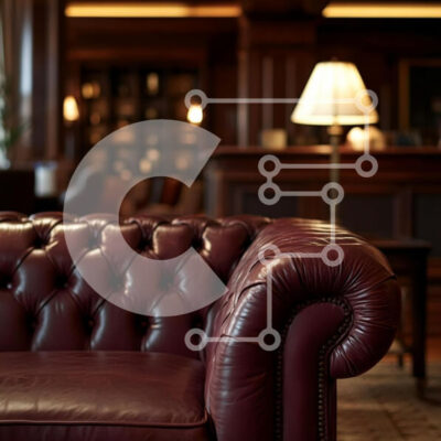 Intra Συλλεκτικό Ξύλινο Παζλ Plywood 4mm - Δερμάτινος καναπές μπορντό σε κομψό εσωτερικό Σε Ξύλινο Κουτί - Διαστάσεις Puzzle: 10x10 cm – 25 κομμάτια - Image 1