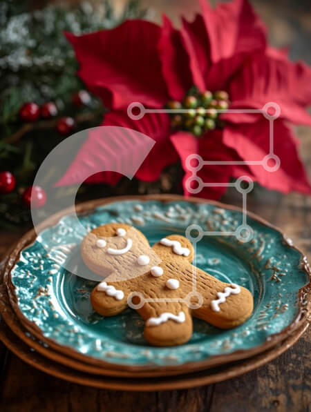 Intra Συλλεκτικό Ξύλινο Παζλ Plywood  4mm - Μπισκότο μελόψωμο με διακόσμηση Αλεξανδρινός Σε Ξύλινο Κουτί - Διαστάσεις: 10x10 cm – 25 κομμάτια