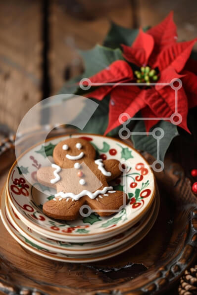 Intra Συλλεκτικό Ξύλινο Παζλ Plywood  4mm - Μπισκότο μελόψωμο με διακόσμηση Αλεξανδρινός Σε Ξύλινο Κουτί - Διαστάσεις: 10x10 cm – 25 κομμάτια