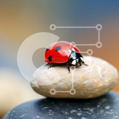 Intra Συλλεκτικό Ξύλινο Παζλ Plywood  4mm - Πασχαλίτσα σε μια πέτρα Σε Ξύλινο Κουτί - Διαστάσεις: 10x10 cm – 25 κομμάτια - Image 1