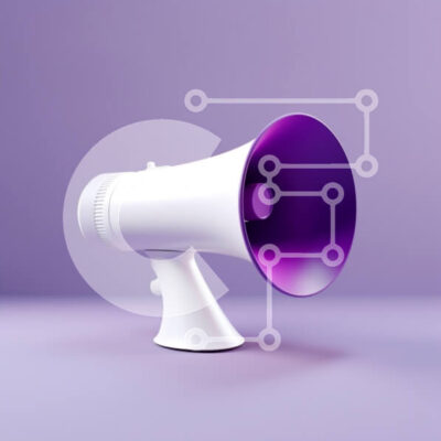 Intra Συλλεκτικό Ξύλινο Παζλ Plywood  4mm - Λευκό μεγάφωνο με μωβ εσωτερικό Σε Ξύλινο Κουτί - Διαστάσεις: 10x10 cm – 25 κομμάτια - Image 1