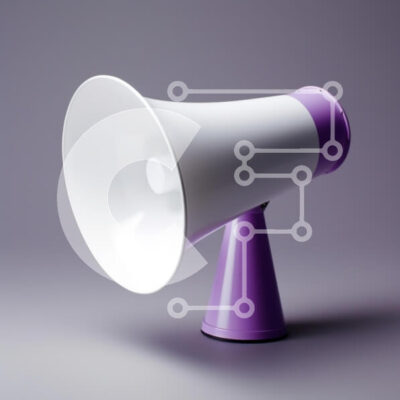 Intra Συλλεκτικό Ξύλινο Παζλ Plywood  4mm - Μοντέρνο μεγάφωνο με μωβ βάση Σε Ξύλινο Κουτί - Διαστάσεις: 10x10 cm – 25 κομμάτια - Image 1