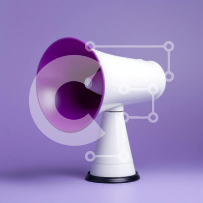 Intra Συλλεκτικό Ξύλινο Παζλ Plywood  4mm - Μοντέρνο μεγάφωνο με μωβ φόντο Σε Ξύλινο Κουτί - Διαστάσεις: 10x10 cm – 25 κομμάτια - Image 1