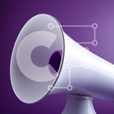 Intra Συλλεκτικό Ξύλινο Παζλ Plywood  4mm - Λευκό μεγάφωνο σε μωβ φόντο Σε Ξύλινο Κουτί - Διαστάσεις: 10x10 cm – 25 κομμάτια - Image 1