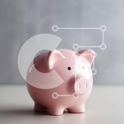 Intra Συλλεκτικό Ξύλινο Παζλ Plywood  4mm - Ροζ κουμπαράς σε ελαφριά επιφάνεια Σε Ξύλινο Κουτί - Διαστάσεις: 10x10 cm – 25 κομμάτια - Image 1