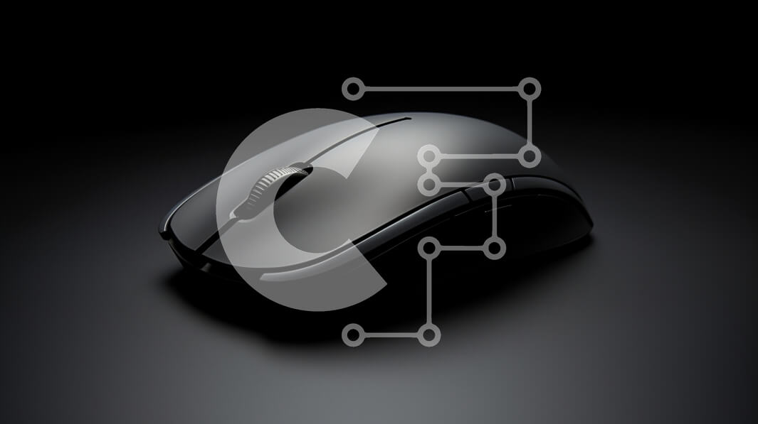 Intra Συλλεκτικό Ξύλινο Παζλ Plywood  4mm - Κομψό σύγχρονο ποντίκι υπολογιστή σε σκούρο φόντο Σε Ξύλινο Κουτί - Διαστάσεις Puzzle: 10x10 cm – 25 κομμάτια