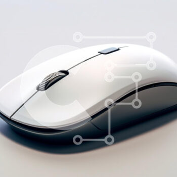 Intra Συλλεκτικό Ξύλινο Παζλ Plywood  4mm - Σύγχρονο λευκό ποντίκι υπολογιστή Σε Ξύλινο Κουτί - Διαστάσεις Puzzle: 10x10 cm – 25 κομμάτια - Image 1