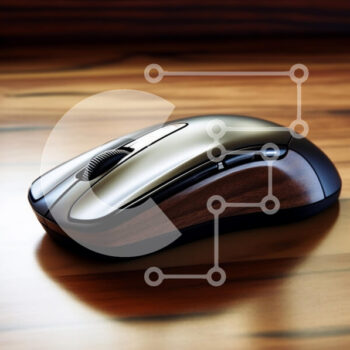 Intra Συλλεκτικό Ξύλινο Παζλ Plywood  4mm - Σύγχρονο ποντίκι υπολογιστή σε ξύλινη επιφάνεια Σε Ξύλινο Κουτί - Διαστάσεις Puzzle: 10x10 cm – 25 κομμάτια - Image 1