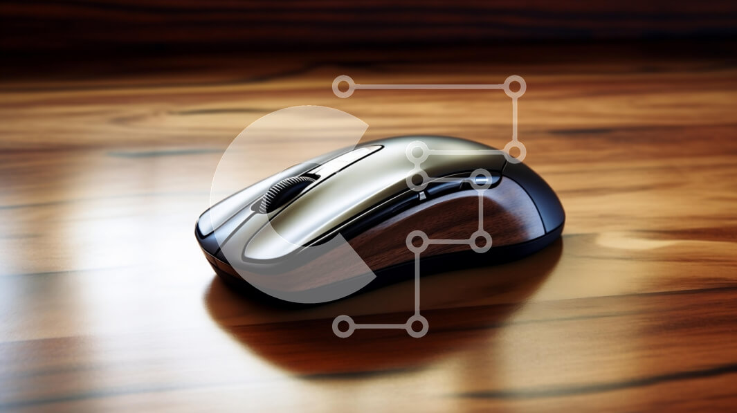 Intra Συλλεκτικό Ξύλινο Παζλ Plywood  4mm - Σύγχρονο ποντίκι υπολογιστή σε ξύλινη επιφάνεια Σε Ξύλινο Κουτί - Διαστάσεις Puzzle: 10x10 cm – 25 κομμάτια