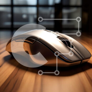 Intra Συλλεκτικό Ξύλινο Παζλ Plywood  4mm - Σύγχρονο ποντίκι υπολογιστή σε ξύλινη επιφάνεια Σε Ξύλινο Κουτί - Διαστάσεις Puzzle: 10x10 cm – 25 κομμάτια - Image 1