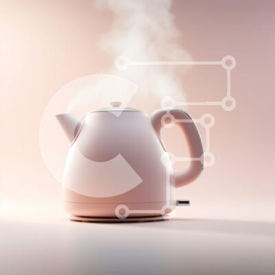 Intra Συλλεκτικό Ξύλινο Παζλ Plywood  4mm - Ροζ Ηλεκτρικός βραστήρας με ατμό Σε Ξύλινο Κουτί - Διαστάσεις: 10x10 cm – 25 κομμάτια - Image 1