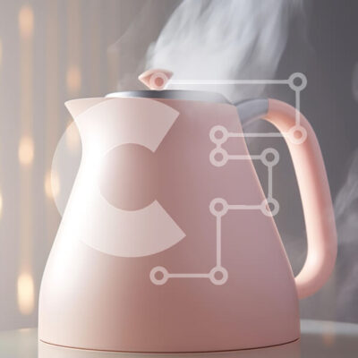 Intra Συλλεκτικό Ξύλινο Παζλ Plywood 4mm - Μοντέρνος ροζ βραστήρας με ατμό Σε Ξύλινο Κουτί - Διαστάσεις: 10x10 cm – 25 κομμάτια - Image 1