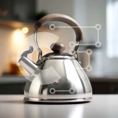 Intra Συλλεκτικό Ξύλινο Παζλ Plywood  4mm - Βραστήρας από ανοξείδωτο ατσάλι στη μοντέρνα κουζίνα Σε Ξύλινο Κουτί - Διαστάσεις: 10x10 cm – 25 κομμάτια - Image 1