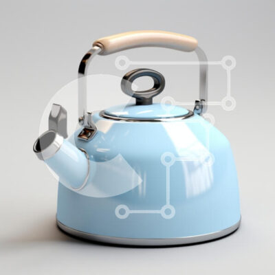 Intra Συλλεκτικό Ξύλινο Παζλ Plywood  4mm - Κομψός μπλε βραστήρας Σε Ξύλινο Κουτί - Διαστάσεις: 10x10 cm – 25 κομμάτια - Image 1