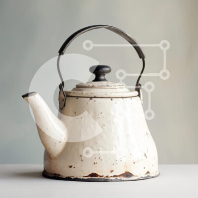 Intra Συλλεκτικό Ξύλινο Παζλ Plywood  4mm - Vintage εμαγιέ βραστήρας Σε Ξύλινο Κουτί - Διαστάσεις: 10x10 cm – 25 κομμάτια - Image 1