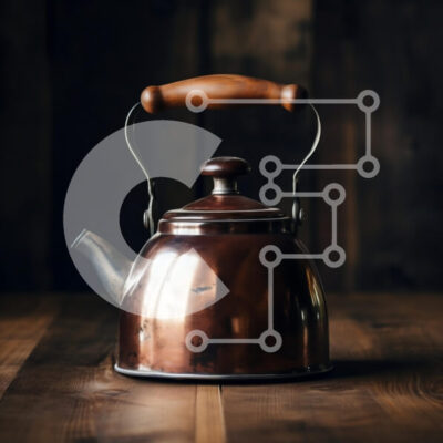 Intra Συλλεκτικό Ξύλινο Παζλ Plywood  4mm - Vintage χάλκινο βραστήρα σε ξύλινο τραπέζι Σε Ξύλινο Κουτί - Διαστάσεις: 10x10 cm – 25 κομμάτια - Image 1