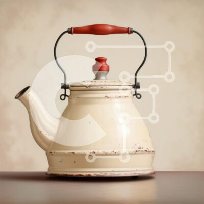 Intra Συλλεκτικό Ξύλινο Παζλ Plywood  4mm - Vintage βραστήρας κρέμας Σε Ξύλινο Κουτί - Διαστάσεις: 10x10 cm – 25 κομμάτια - Image 1