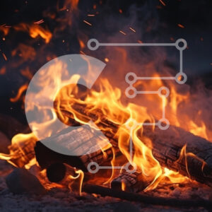 Intra Συλλεκτικό Ξύλινο Παζλ Plywood  4mm - Campfire in the Dark Σε Ξύλινο Κουτί - Διαστάσεις: 10x10 cm – 25 κομμάτια