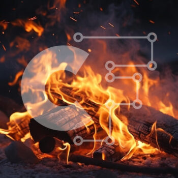 Intra Συλλεκτικό Ξύλινο Παζλ Plywood  4mm - Campfire in the Dark Σε Ξύλινο Κουτί - Διαστάσεις: 10x10 cm – 25 κομμάτια - Image 1