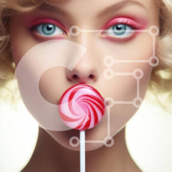 Intra Συλλεκτικό Ξύλινο Παζλ Plywood  4mm - Νεαρή γυναίκα με γλειφιτζούρι Σε Ξύλινο Κουτί - Διαστάσεις Puzzle: 10x10 cm – 25 κομμάτια - Image 1