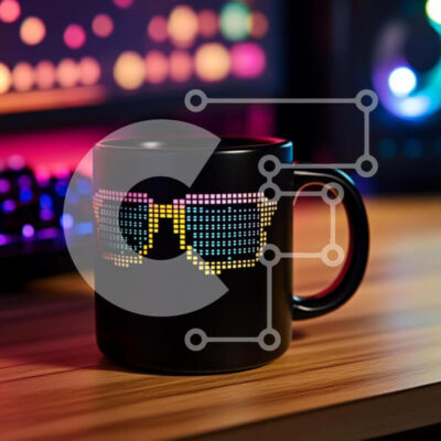 Intra Συλλεκτικό Ξύλινο Παζλ Plywood  4mm - Κούπα γυαλιών ηλίου Pixelated στο γραφείο Σε Ξύλινο Κουτί - Διαστάσεις: 10x10 cm – 25 κομμάτια - Image 1