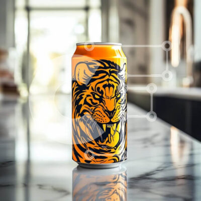 Intra Συλλεκτικό Ξύλινο Παζλ Plywood  4mm - Δοχείο αναψυκτικών Tiger Design Σε Ξύλινο Κουτί - Διαστάσεις: 10x10 cm – 25 κομμάτια - Image 1