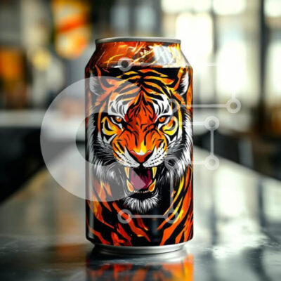 Intra Συλλεκτικό Ξύλινο Παζλ Plywood  4mm - Δοχείο ποτών με θέμα την τίγρη Σε Ξύλινο Κουτί - Διαστάσεις: 10x10 cm – 25 κομμάτια - Image 1