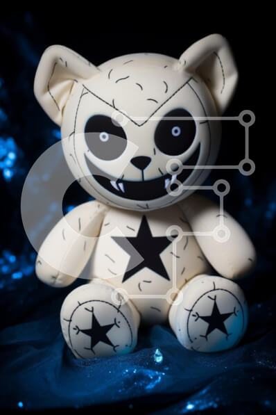 Intra Συλλεκτικό Ξύλινο Παζλ Plywood  4mm - Ιδιόμορφο βελούδινο παιχνίδι αρκούδας Σε Ξύλινο Κουτί - Διαστάσεις: 10x10 cm – 25 κομμάτια