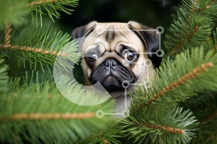 Intra Συλλεκτικό Ξύλινο Παζλ Plywood  4mm - Περίεργη πατημασιά ανάμεσα σε κλαδιά πεύκου Σε Ξύλινο Κουτί - Διαστάσεις: 10x10 cm – 25 κομμάτια