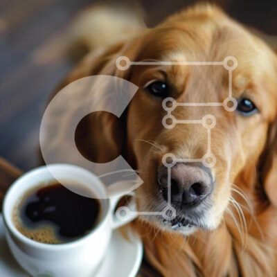 Intra Συλλεκτικό Ξύλινο Παζλ Plywood  4mm - Γκόλντεν Ριτρίβερ με καφέ Σε Ξύλινο Κουτί - Διαστάσεις: 10x10 cm – 25 κομμάτια - Image 1