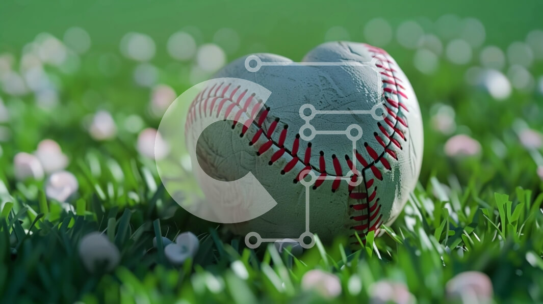 Intra Συλλεκτικό Ξύλινο Παζλ Plywood  4mm - Μπέιζμπολ σε σχήμα καρδιάς στο γρασίδι Σε Ξύλινο Κουτί - Διαστάσεις Puzzle: 10x10 cm – 25 κομμάτια