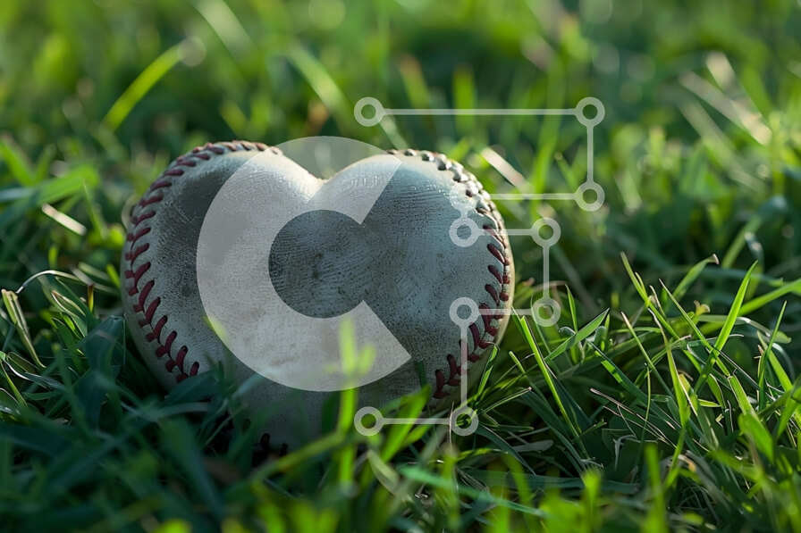 Intra Συλλεκτικό Ξύλινο Παζλ Plywood  4mm - Μπέιζμπολ σε σχήμα καρδιάς στο γρασίδι Σε Ξύλινο Κουτί - Διαστάσεις: 10x10 cm – 25 κομμάτια