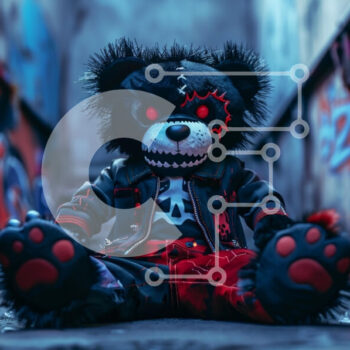 Intra Συλλεκτικό Ξύλινο Παζλ Plywood 4mm - Punk Bear Toy στο Urban Alley Σε Ξύλινο Κουτί - Διαστάσεις Puzzle: 10x10 cm – 25 κομμάτια - Image 1