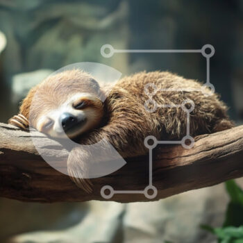 Intra Συλλεκτικό Ξύλινο Παζλ Plywood 4mm - Sleeping Sloth σε ένα κλαδί Σε Ξύλινο Κουτί - Διαστάσεις: 10x10 cm – 25 κομμάτια - Image 1