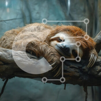 Intra Συλλεκτικό Ξύλινο Παζλ Plywood  4mm - Sleeping Sloth σε ένα κλαδί δέντρου Σε Ξύλινο Κουτί - Διαστάσεις: 10x10 cm – 25 κομμάτια - Image 1