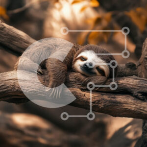 Intra Συλλεκτικό Ξύλινο Παζλ Plywood  4mm - Αναπαύεται βραδύς σε ένα κλαδί δέντρου Σε Ξύλινο Κουτί - Διαστάσεις: 10x10 cm – 25 κομμάτια