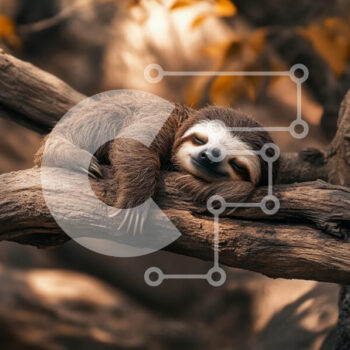 Intra Συλλεκτικό Ξύλινο Παζλ Plywood  4mm - Αναπαύεται βραδύς σε ένα κλαδί δέντρου Σε Ξύλινο Κουτί - Διαστάσεις: 10x10 cm – 25 κομμάτια - Image 1