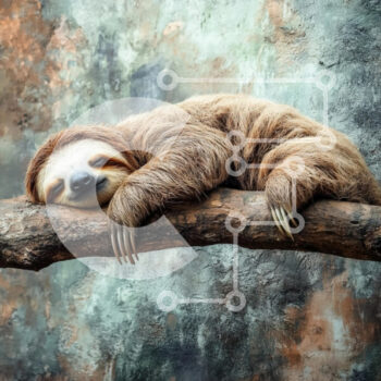 Intra Συλλεκτικό Ξύλινο Παζλ Plywood 4mm - Sleeping Sloth σε ένα κλαδί Σε Ξύλινο Κουτί - Διαστάσεις: 10x10 cm – 25 κομμάτια - Image 1
