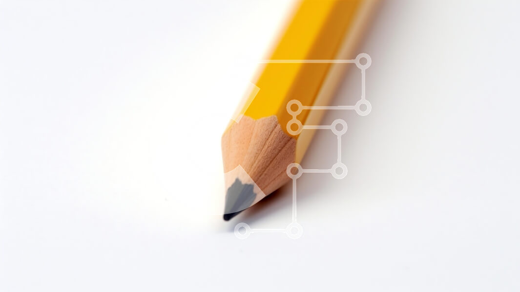 Intra Συλλεκτικό Ξύλινο Παζλ Plywood  4mm - Κοντινό πλάνο ενός κίτρινου μολυβιού σε λευκό φόντο Σε Ξύλινο Κουτί - Διαστάσεις: 10x10 cm – 25 κομμάτια