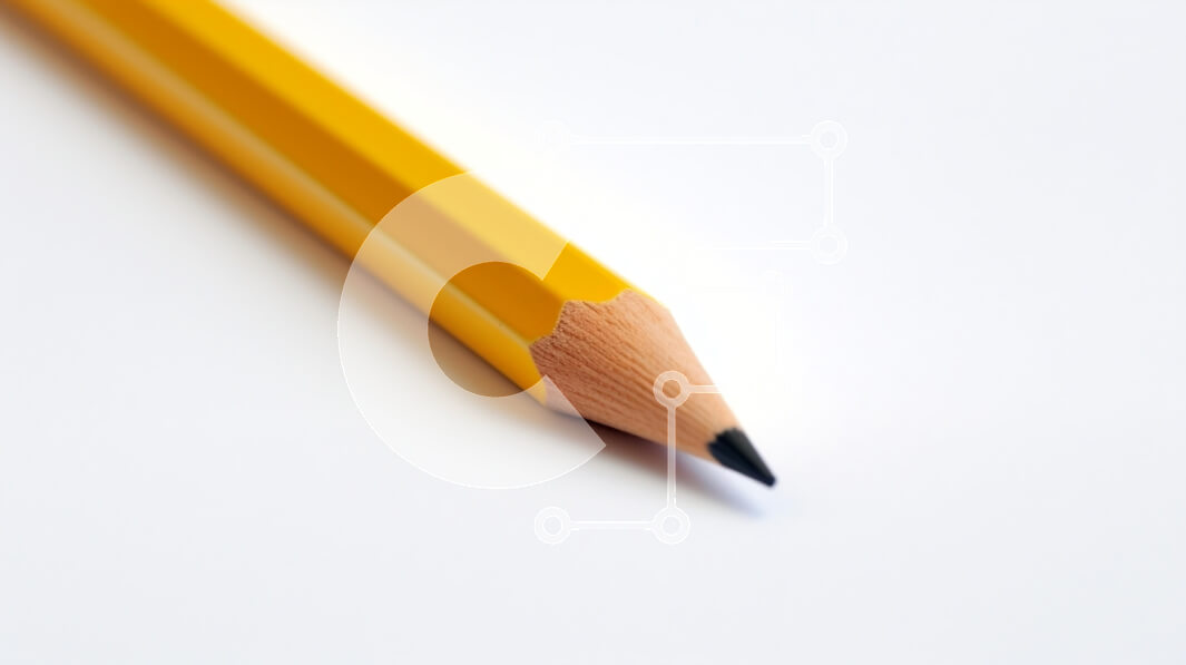 Intra Συλλεκτικό Ξύλινο Παζλ Plywood  4mm - Κοντινό πλάνο ενός κίτρινου μολυβιού σε λευκό φόντο Σε Ξύλινο Κουτί - Διαστάσεις: 10x10 cm – 25 κομμάτια